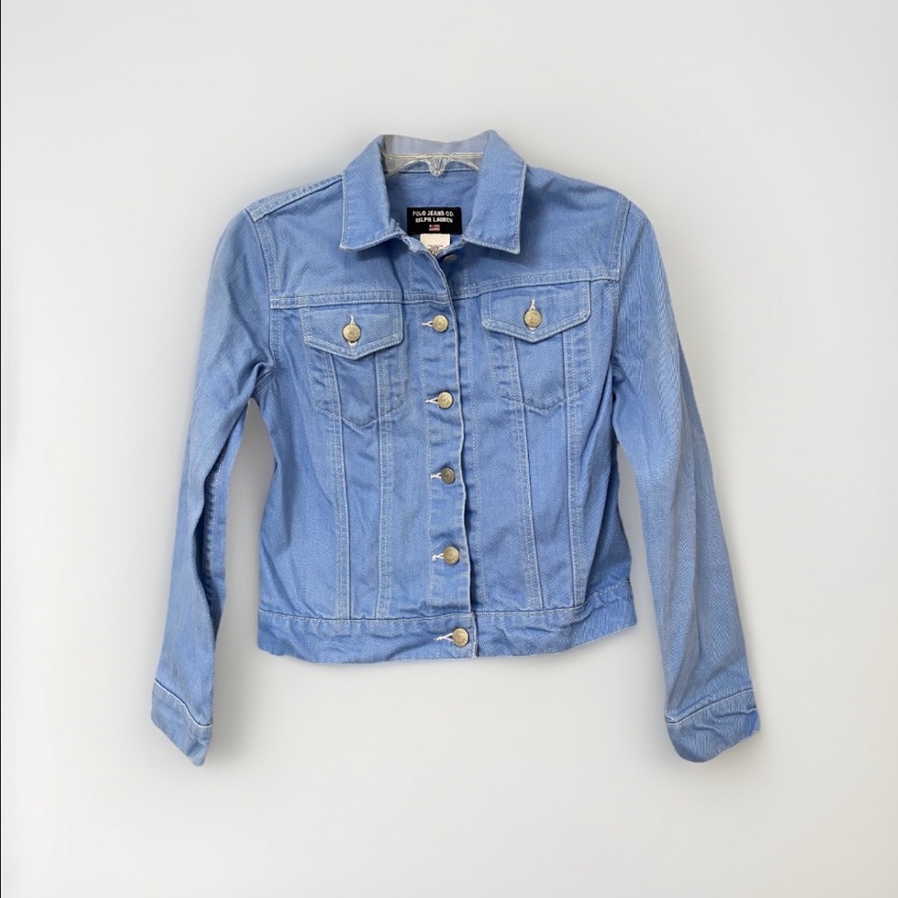 VINTAGE Polo Jeans Co Ralph Lauren Womens Size Small Saturday Denim  Jacket Y2K
